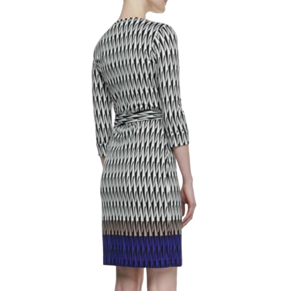 Diane von Furstenberg DVF New‎ Julian Two Silk Wrap Dress Geometric Print 4 $595 - Picture 3 of 16